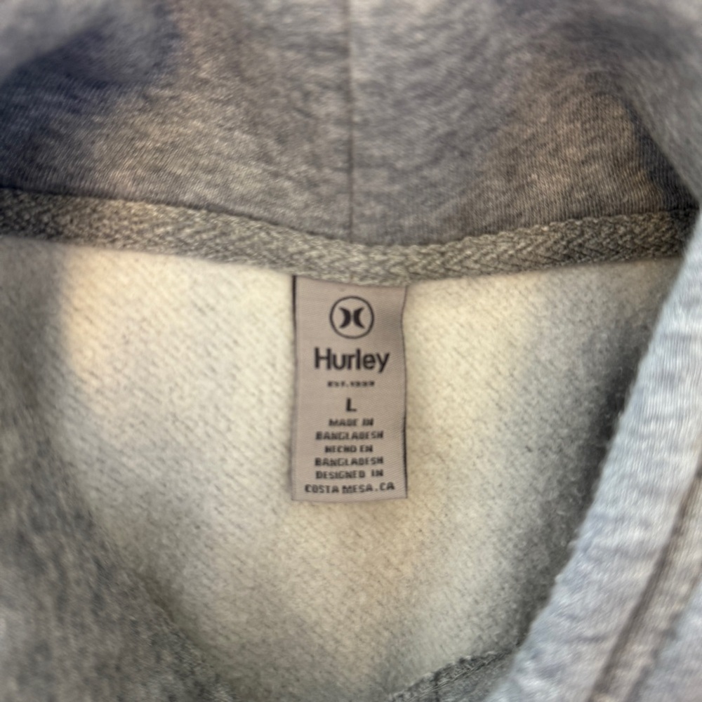 Hurley‎ gray and blue sweatshirt hoodie men's size large - Picture 4 of 4